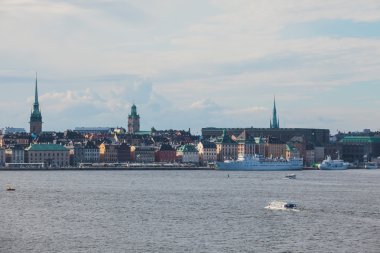 Güzel süper geniş açı panoramik hava görünümünü Stokholm, S