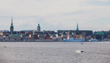 Güzel süper geniş açı panoramik hava görünümünü Stokholm, S