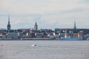 Güzel süper geniş açı panoramik hava görünümünü Stokholm, S