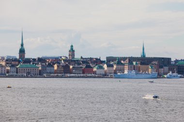 Güzel süper geniş açı panoramik hava görünümünü Stokholm, S