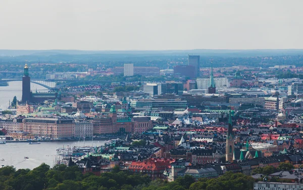 Güzel süper geniş açı panoramik hava görünümünü Stokholm, S