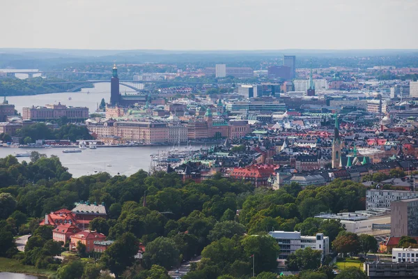 Güzel süper geniş açı panoramik hava görünümünü Stokholm, S