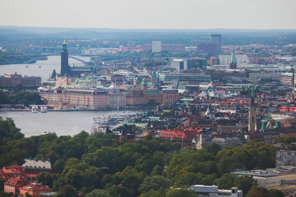 Güzel süper geniş açı panoramik hava görünümünü Stokholm, S