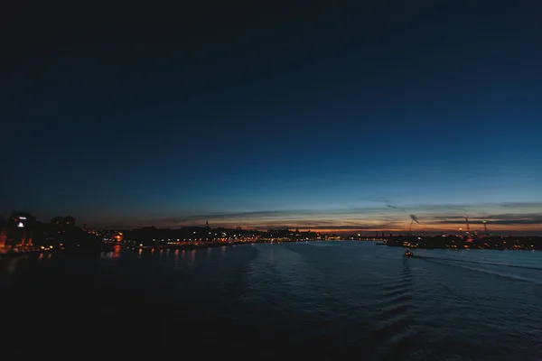 Beautiful super wide-angle panoramic aerial view of Stockholm, S — Stock Photo, Image