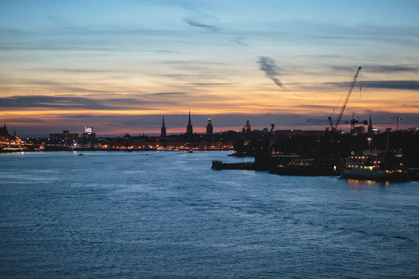Güzel süper geniş açı panoramik hava görünümünü Stokholm, S