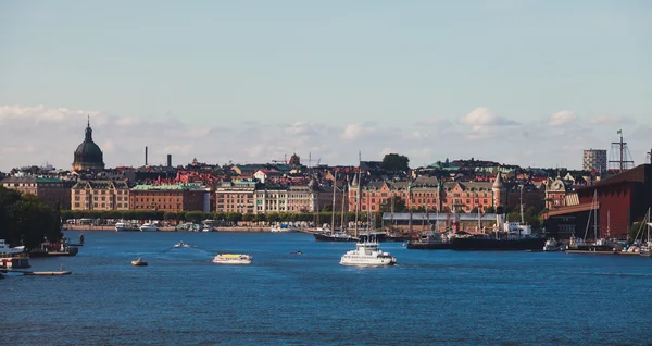 Güzel süper geniş açı panoramik hava görünümünü Stokholm, S