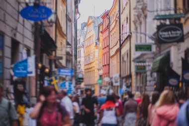 Güzel manzara Stockholm sermaye Gamla Stan tarihi kent, İsveç