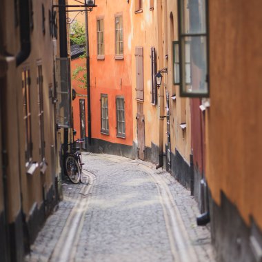 Güzel manzara Stockholm sermaye Gamla Stan tarihi kent, İsveç