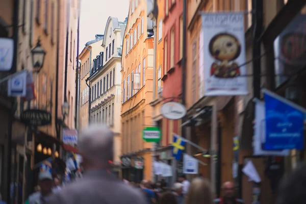 Bela vista da capital de Estocolmo Gamla Stan cidade velha, Suécia — Fotografia de Stock