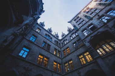 Bayern Münih'in güzel süper geniş açı güneşli havadan görünümü, 