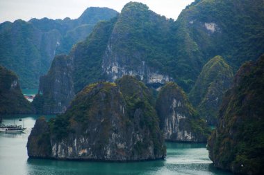 Halong Bay, Vietnam, Unesco Dünya Mirası, doğal görünüm Adaları, Güneydoğu Asya'nın güzel manzarasına