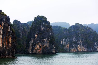 Halong Bay, Vietnam, Unesco Dünya Mirası, doğal görünüm Adaları, Güneydoğu Asya'nın güzel manzarasına