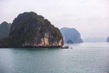 Halong Bay, Vietnam, Unesco Dünya Mirası, doğal görünüm Adaları, Güneydoğu Asya'nın güzel manzarasına