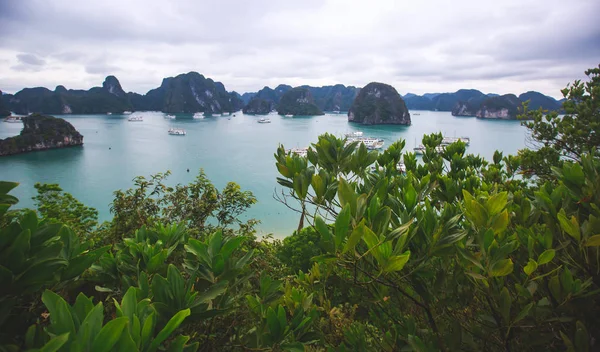 Bela vista da Baía de Halong, Vietnã, Patrimônio Mundial da UNESCO, vista panorâmica das ilhas, Sudeste Asiático — Fotografia de Stock