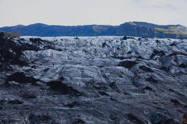 İzlanda Glacier hiking yürüyüşçü bir grup ile İzlanda'daki ünlü glacier keşfetmek tırmanma turist