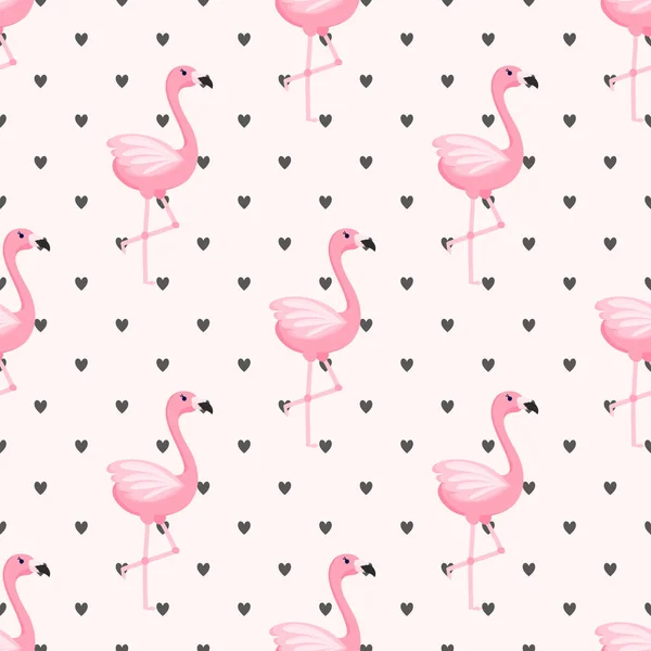 Tropical flamingo pattern — Stock Vector