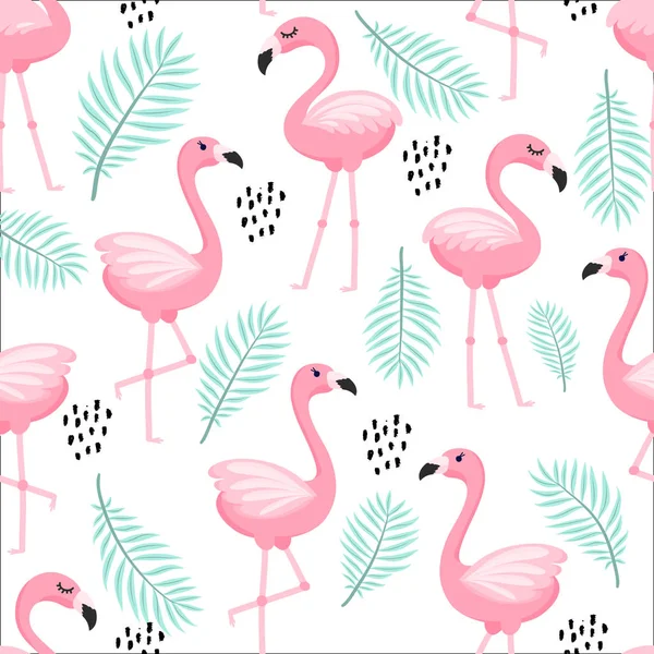 Tropisches Flamingo-Muster Stockillustration