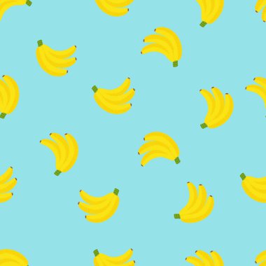 Bir karikatür tarzı sarı muz ile Seamless Modeli.