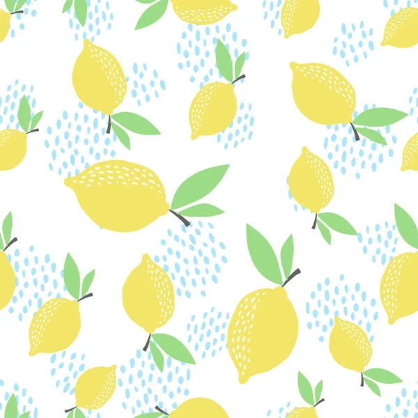 Безшовний візерунок з лимонами — стоковий вектор