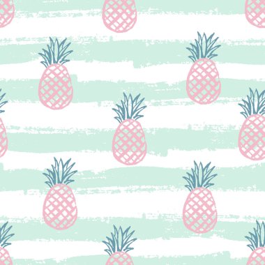 Sorunsuz ananas desen. Vektör