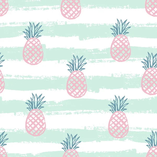 Naadloze ananas patroon. Vector — Stockvector