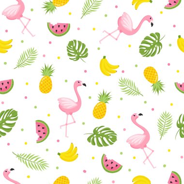 Flamingo tropikal desen