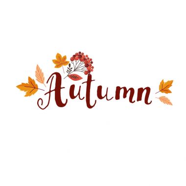 Sonbahar elle çizilmiş yazı