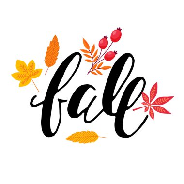 Sonbahar elle çizilmiş yazı