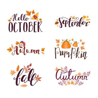 Sonbahar elle çizilmiş yazı