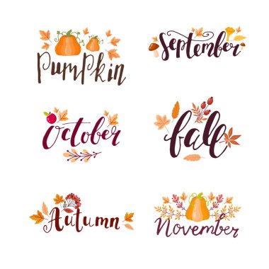 Sonbahar elle çizilmiş yazı