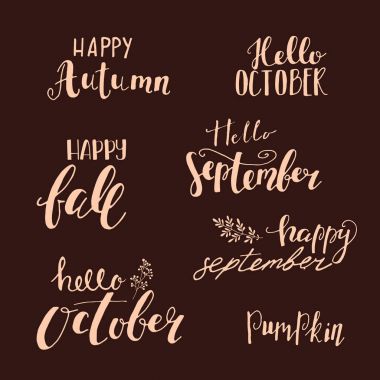 Sonbahar elle çizilmiş yazı