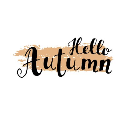 Sonbahar elle çizilmiş yazı