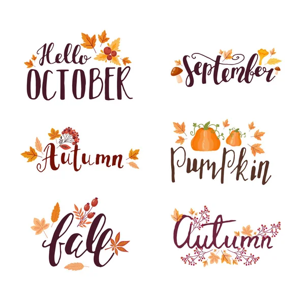 Sonbahar elle çizilmiş yazı