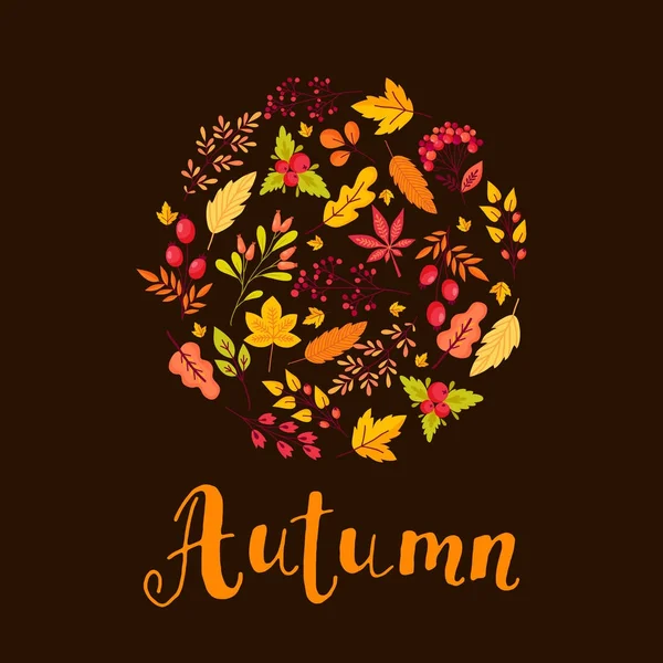 Carte de voeux d'automne — Image vectorielle