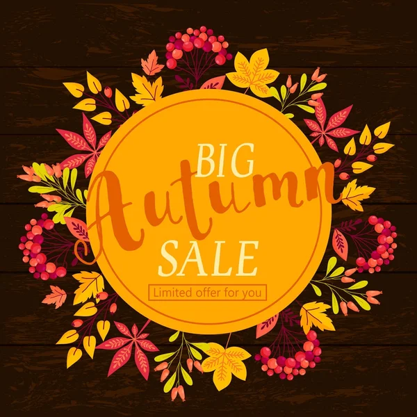 Flyer de vente d'automne — Image vectorielle