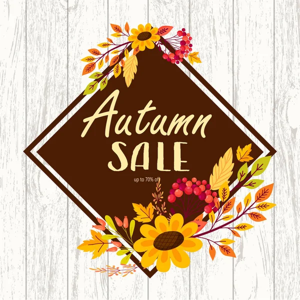 Flyer de vente d'automne — Image vectorielle