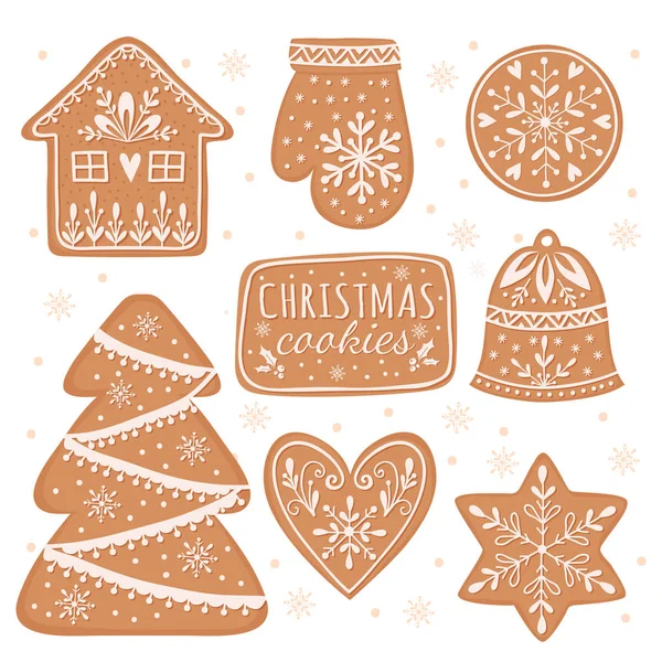 Gingerbread set. Vector — Stock Vector