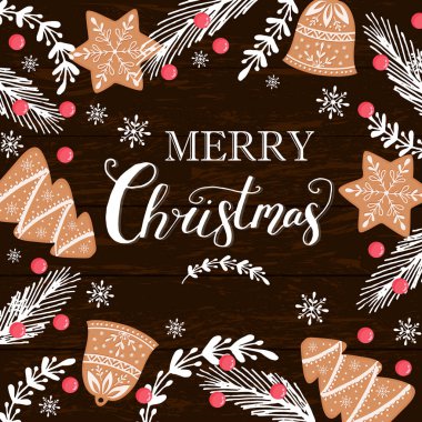 gingerbread ile tebrik kartı