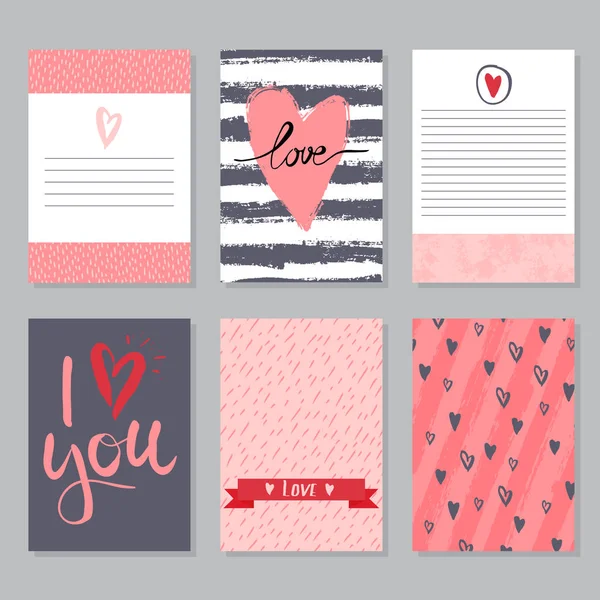 Vector love cards templates. — Stock Vector