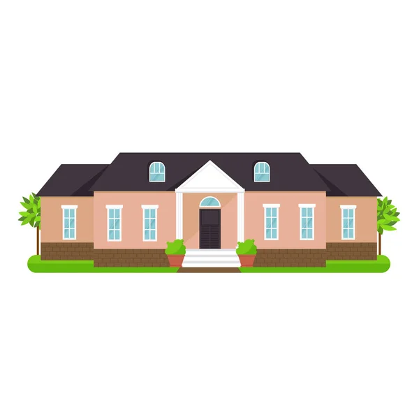 Casas llanas coloridas — Vector de stock