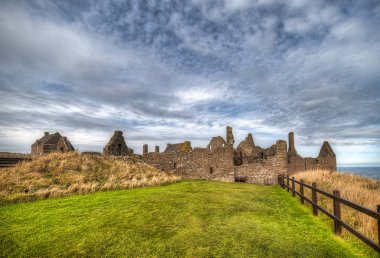 İskoçya 'daki Dunnottar Kalesi. Aberdeen yakınlarında - Birleşik Krallık