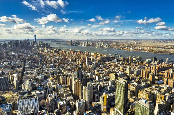 Puesta de sol en la ciudad de Nueva York - Estados Unidos — Foto de Stock