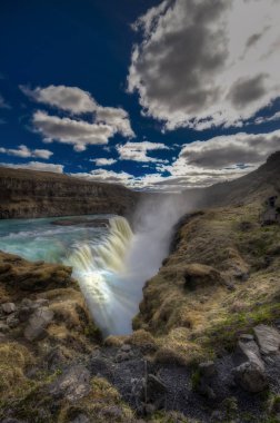 İzlanda'daki gulfoss şelale