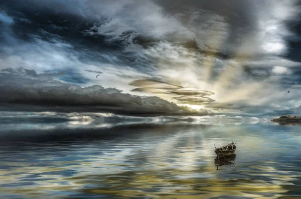 Pôr do sol espetacular na Islândia — Fotografia de Stock