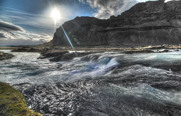 Καταρράκτης Jvegur Στην Ισλανδία — Φωτογραφία Αρχείου
