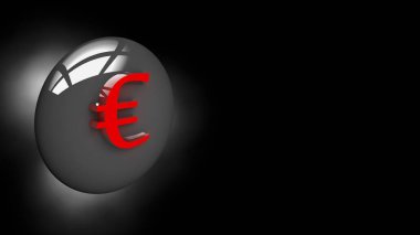 3d illüstrasyonla düğme Euro