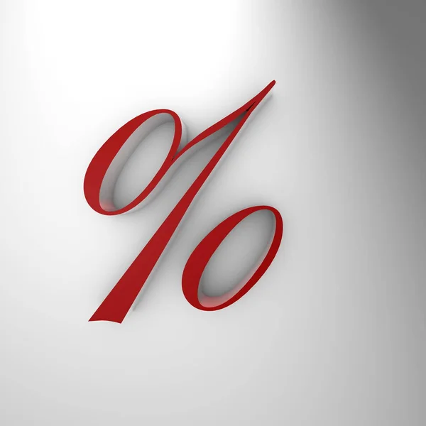 Percentage in 3d illustratie — Stockfoto