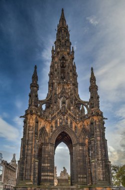 Scott Monument,The attractive city of Edinburgh - Scotland - Uni clipart