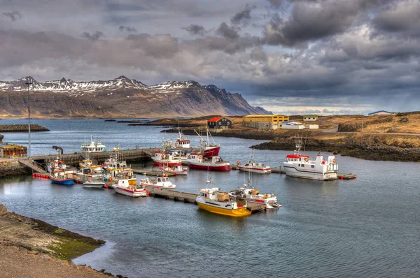 Hamnen i staden Djpivogur - Island — Stockfoto