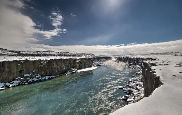 Selfoss wodospad w Parku Narodowego Vatnajökull, północno-icelan — Zdjęcie stockowe